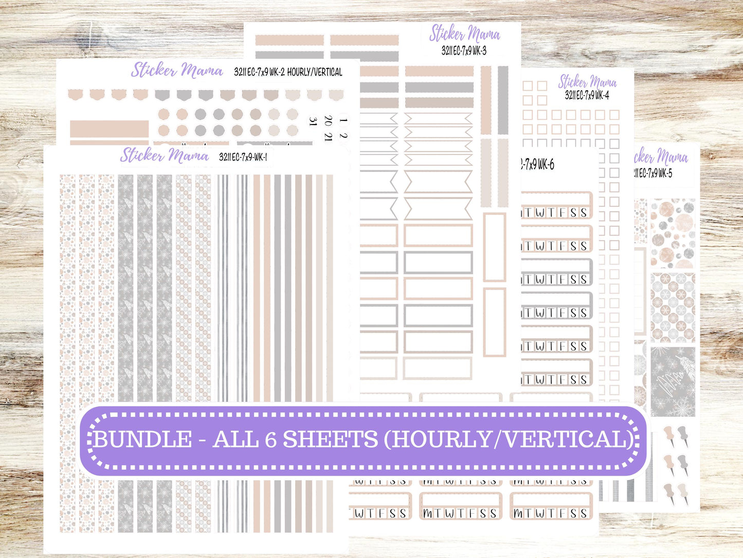 ERIN CONDREN Weekly Planner Kit WK-3211 || January || Weekly Planner Sticker Kit || Erin Condren || Pastel Wonderland || 10-25