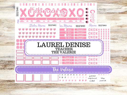 LD "The Valerie" || TEACHER Week + Month Planner Kit #3212 || Love Notes ||Laurel Denise Kit || Laurel Denise Teacher Planner | 10-25