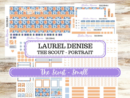 Laurel Denise Small Scout Planner Sticker Kit | Portrait Weekly + Monthly | August 3218 Blossom Breeze 3218 | 5-26
