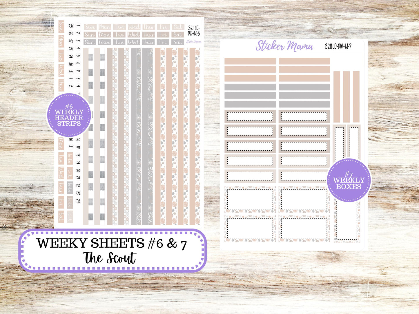 LD Large "The Scout" || PORTRAIT Weekly + Monthly Planner Kit #3211 || January || Laurel Denise Kit Portrait || Pastel Wonderland || 10-25