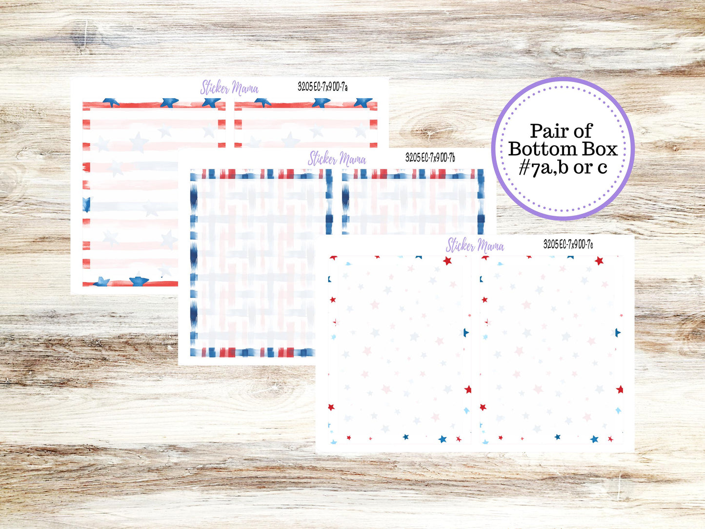 Erin Condren Daily Duo Planner Sticker Kit | 3205 Patriotic Festivities