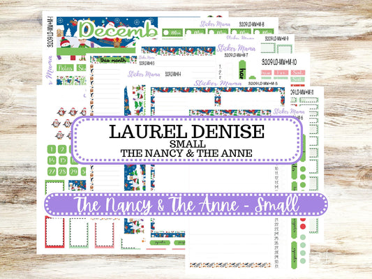 LD SMALL "The Anne" & "The Nancy" || MINI Week + Month Planner Kit #3209 || Laurel Denise Horizontal Vertical || Jolly Pines || 9-25