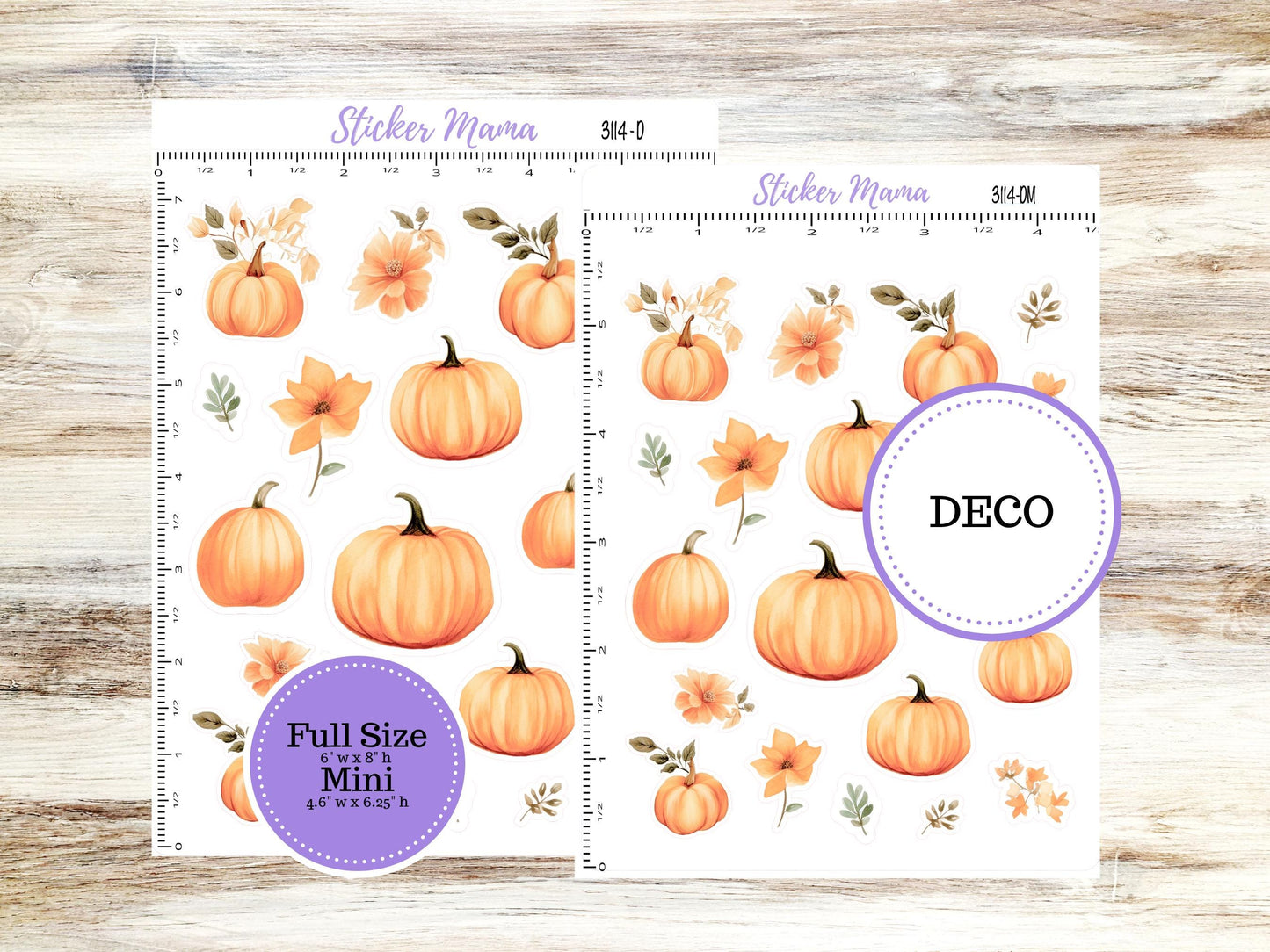 DECO-3114 || Pumpkin Paradise Deco || PLANNER STICKERS || Summer Stickers ||