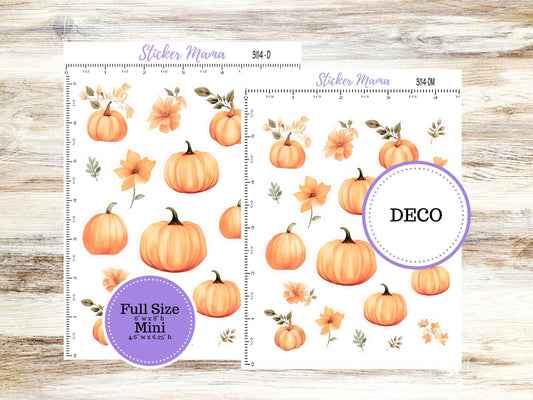 DECO-3114 || Pumpkin Paradise Deco || PLANNER STICKERS || Summer Stickers ||