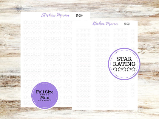 STAR RATING STICKERS - St-1000  ||  Book Rating Sticker || Movie Rating Sticker || Food Rating Sticker
