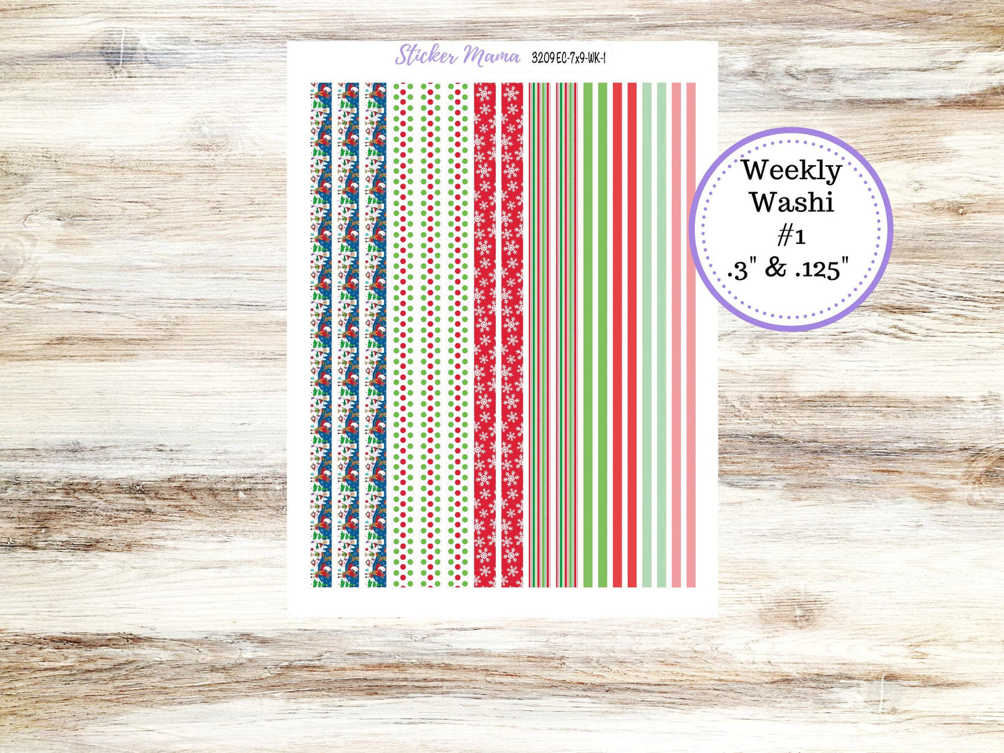 ERIN CONDREN Weekly Planner Kit WK-3209 || December || Weekly Planner Sticker Kit || Erin Condren ||