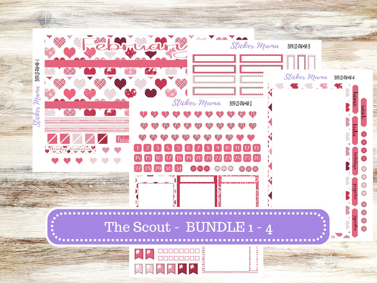 LD Large "The Scout" || PORTRAIT Weekly + Monthly Planner Kit #3119 || February || Laurel Denise Kit Portrait ||  || 10-25