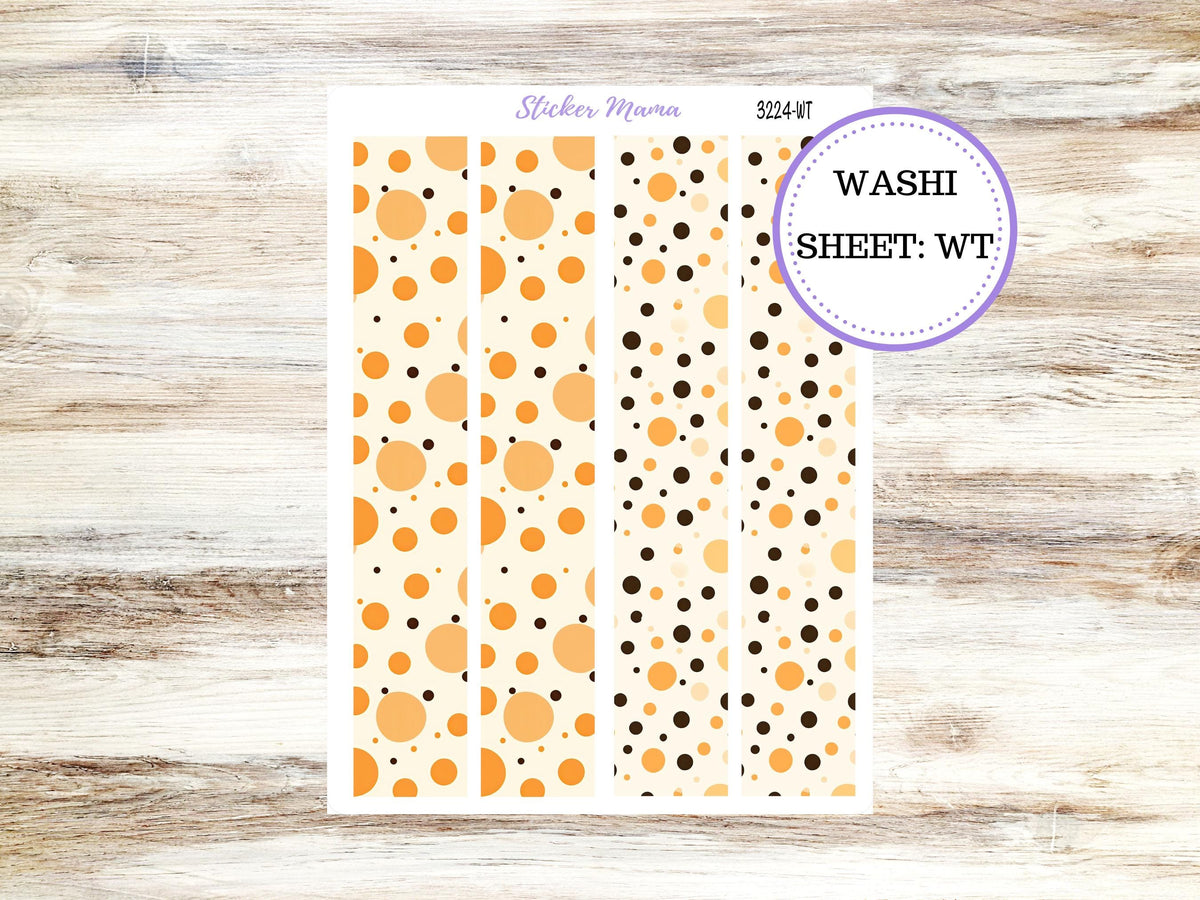 Washi Planner Stickers | 3224 Fall Polka Dots