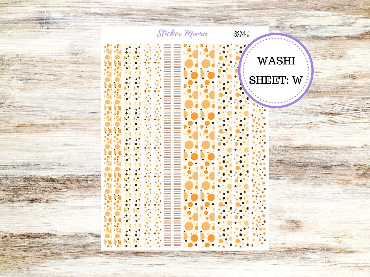 Washi Planner Stickers | 3224 Fall Polka Dots