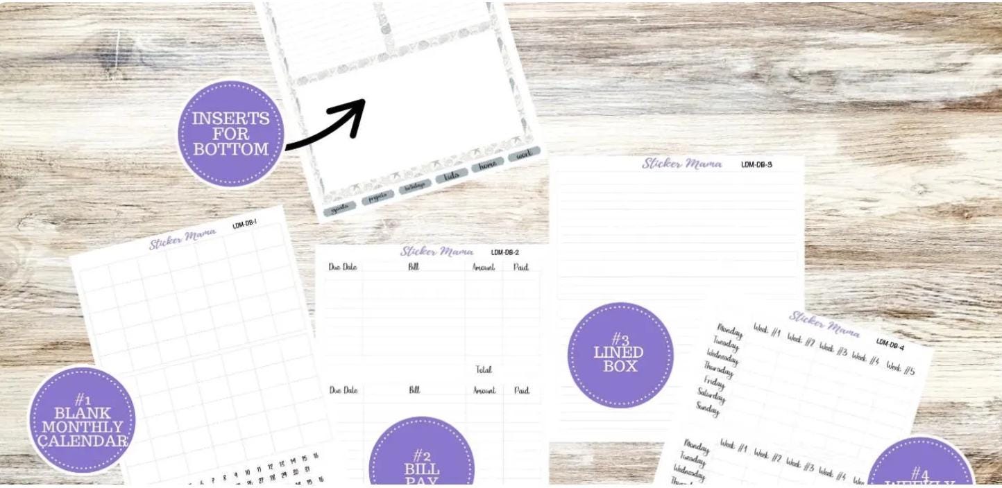 Laurel Denise Small Anne and Nancy Planner Sticker Kit | July Old Glory 3217 | 4-26