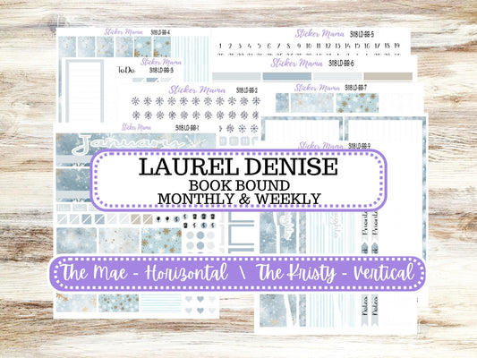 LD BOOK-BOUND Planner Kit #3118 || The Mae || The Kristy || Bookbound || January Laurel Denise Sticker Kit ||  10-25