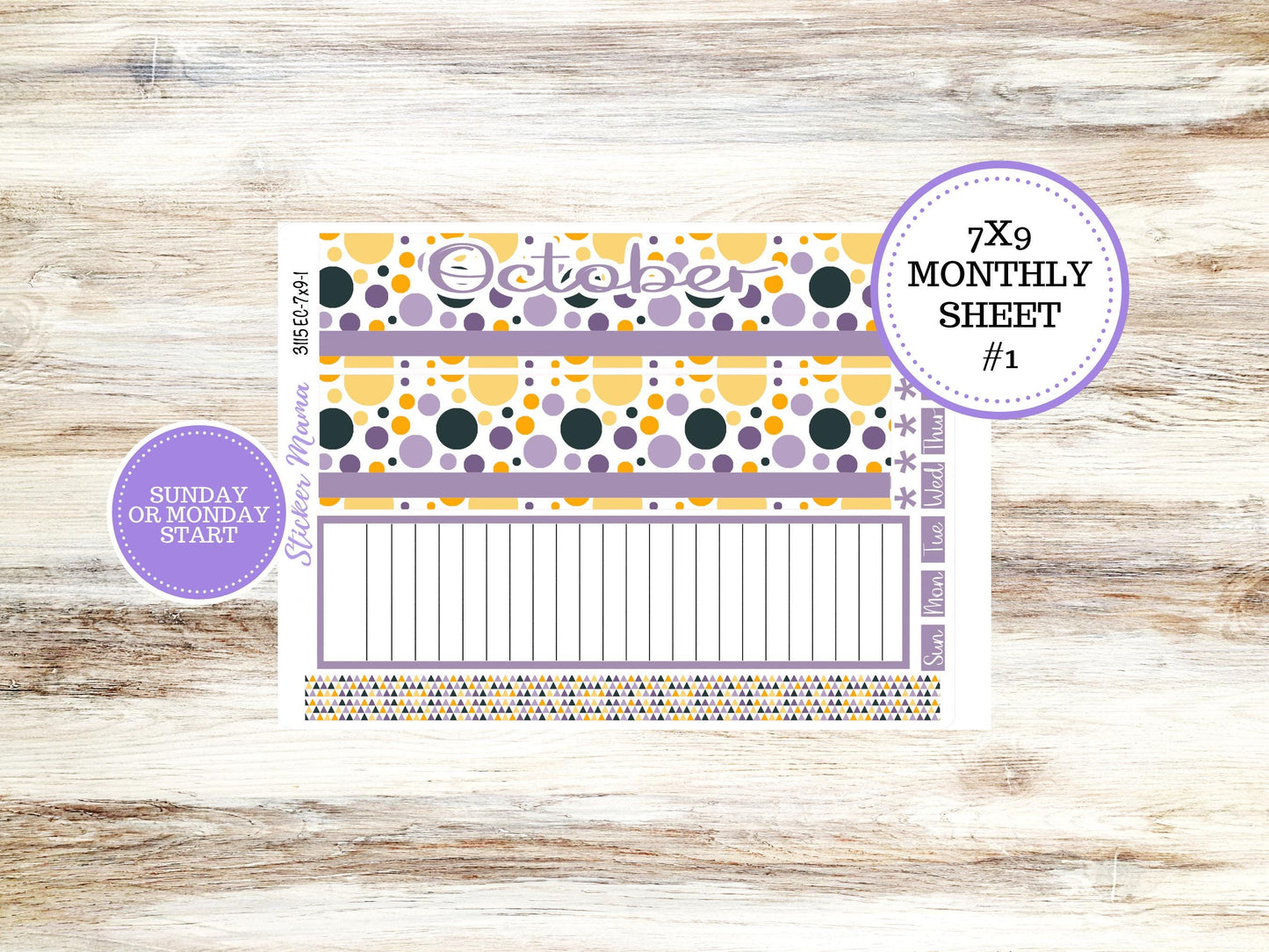 ERIN CONDREN Monthly Kit-3115 || 7X9 || Spooky Palette - 7x9 ec October Monthly Kit - October Monthly Planner Kits -  Monthly Pages
