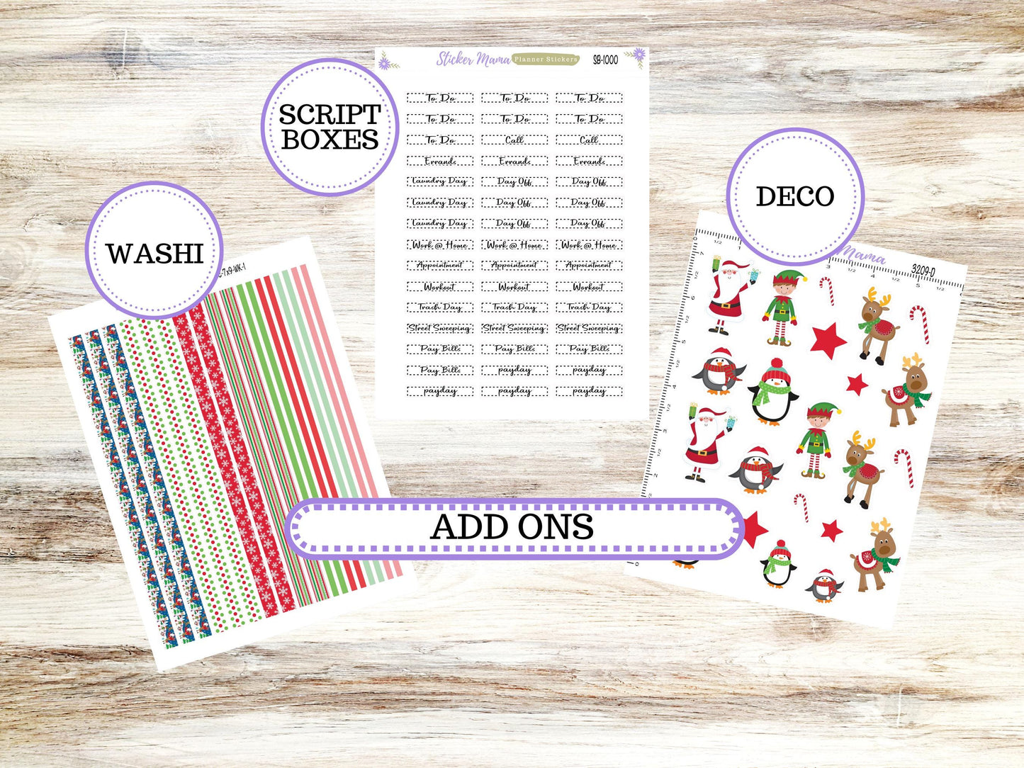 LD “The Nancy & Anne” Large || Week + Month PLANNER Monthly Kit #3209 || Laurel Denise Horizontal Vertical Kit || Jolly Pines || 9-25