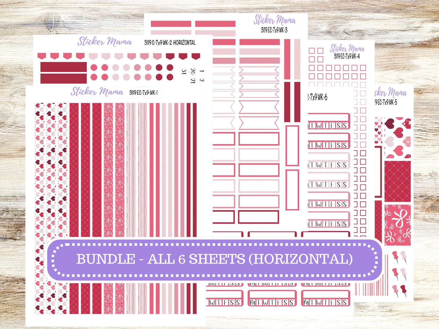 ERIN CONDREN Weekly Planner Kit WK-3119 || February || Weekly Planner Sticker Kit || Erin Condren || 10-25