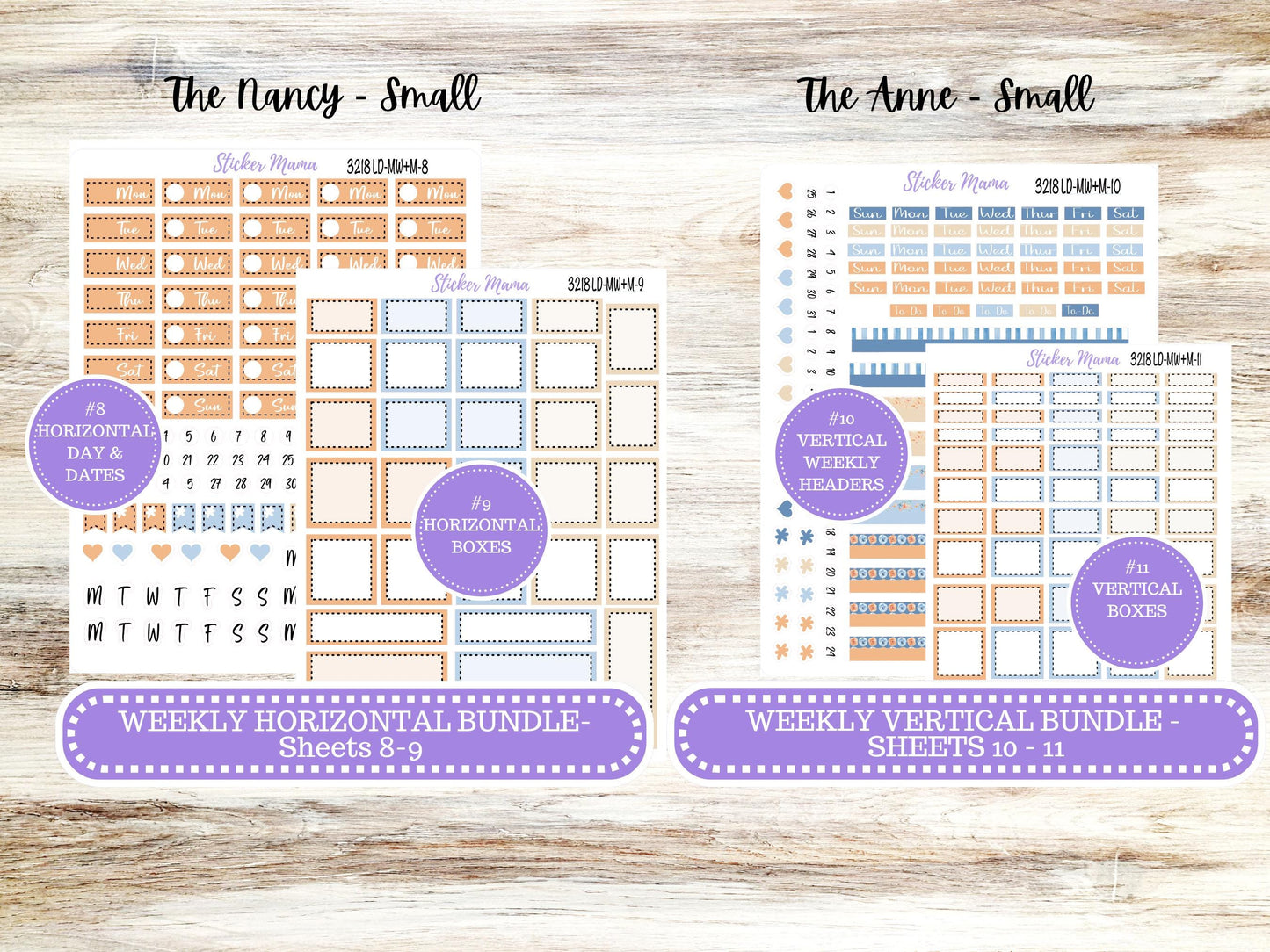 Laurel Denise Small Anne and Nancy Planner Sticker Kit | August 3218 Blossom Breeze | 5-26