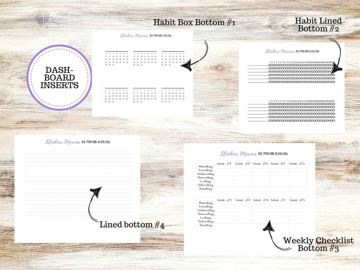 ERIN CONDREN Monthly Kit-3200 || 7X9 || Blue Blossom - 7x9 ec Monthly Kit - Month of your Choice Monthly Planner Kits || 12-25