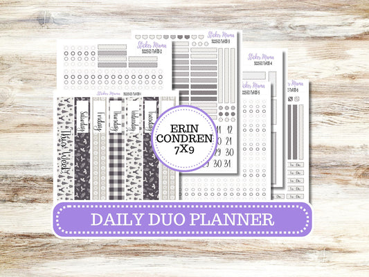 Erin Condren Daily Duo Planner Sticker Kit 3225 | December - Sleek Season | 9-26
