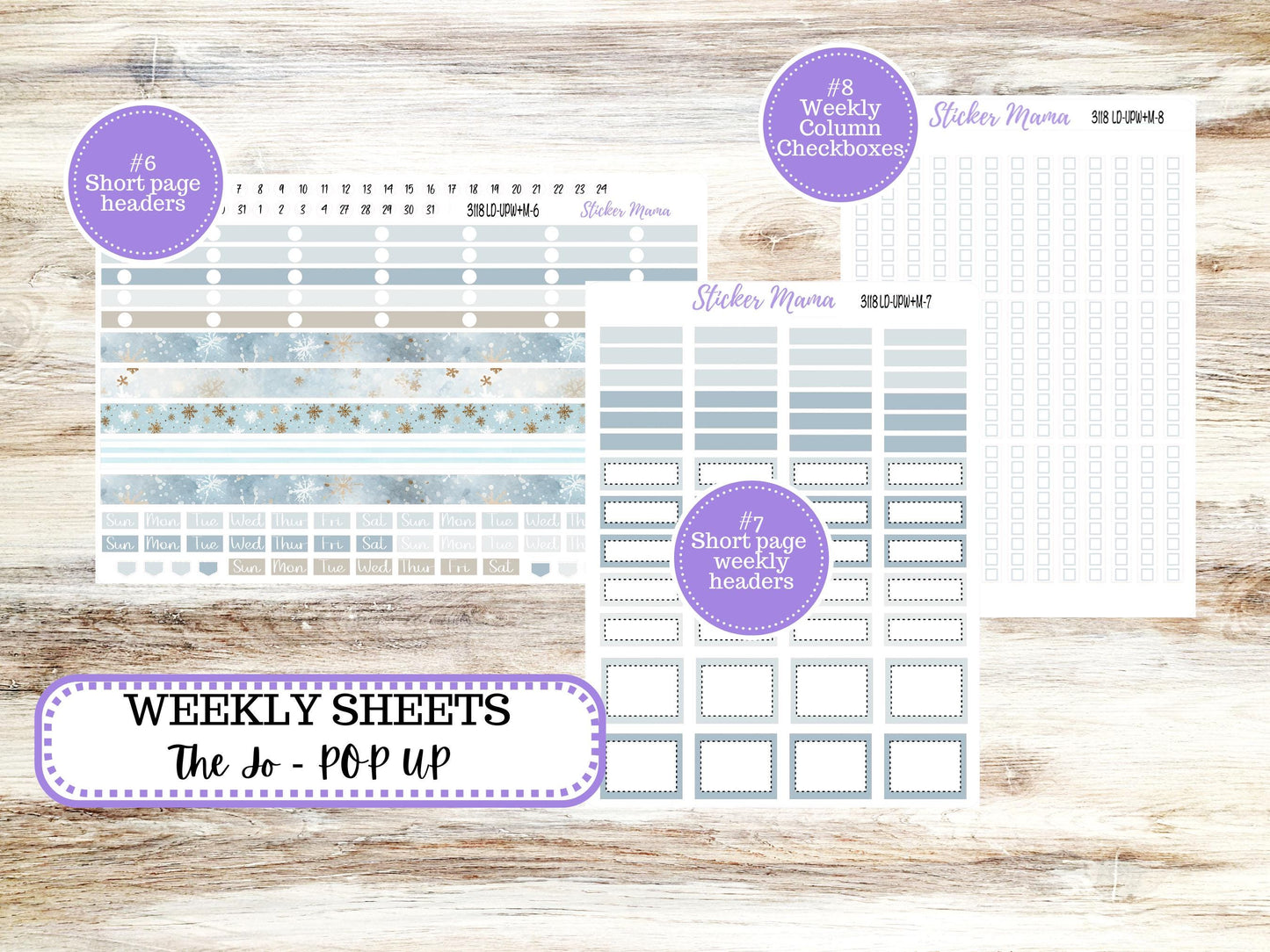 LD POP-UP Week+Month Planner Kit #3118 || The Jo || January || Laurel Denise Kit || Laurel Denise Stickers || 10-25