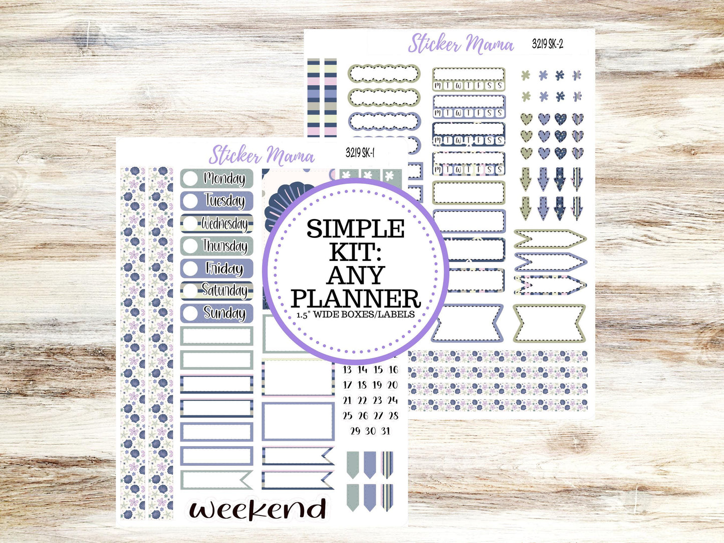 Simple Planner Sticker Kits | Tropical Trinkets 3219