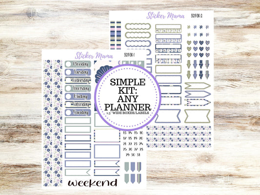 Simple Planner Sticker Kits | Tropical Trinkets 3219
