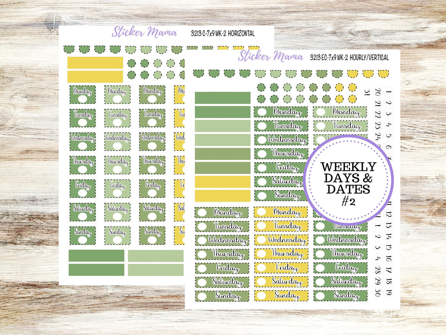 ERIN CONDREN WK-3213 || Lucky Blossom || Weekly Planner Kit || Erin Condren || Hourly Planner Kit || March Vertical Planner Kit