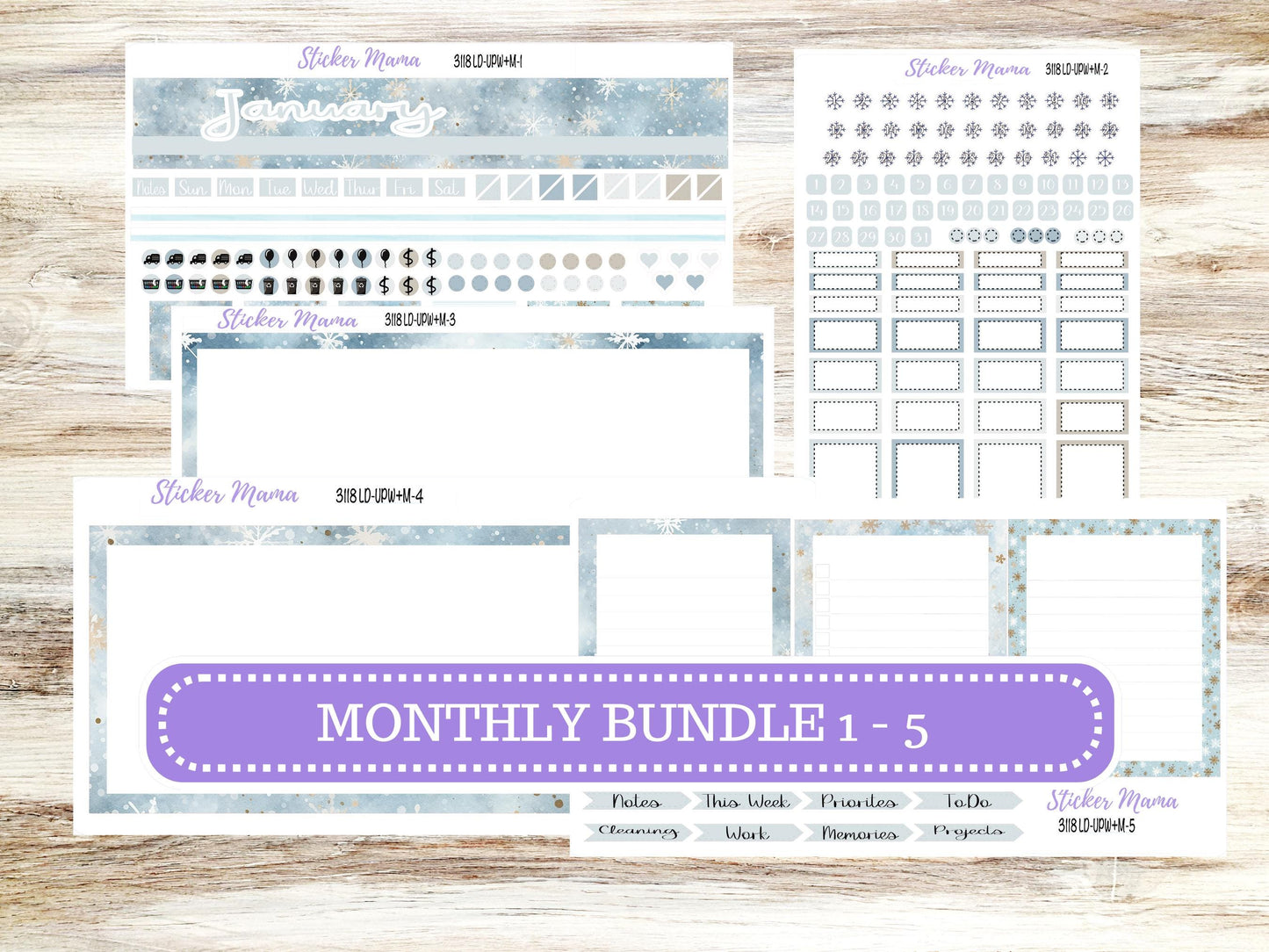 LD POP-UP Week+Month Planner Kit #3118 || The Jo || January || Laurel Denise Kit || Laurel Denise Stickers || 10-25