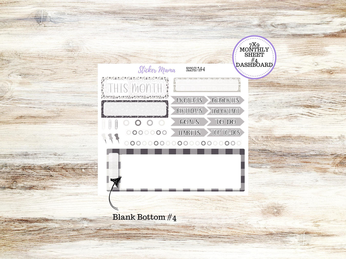 Erin Condren Monthly Planner Sticker Kit 3210 | 7X9 | Sleek Season | Month of Choice | 9-26
