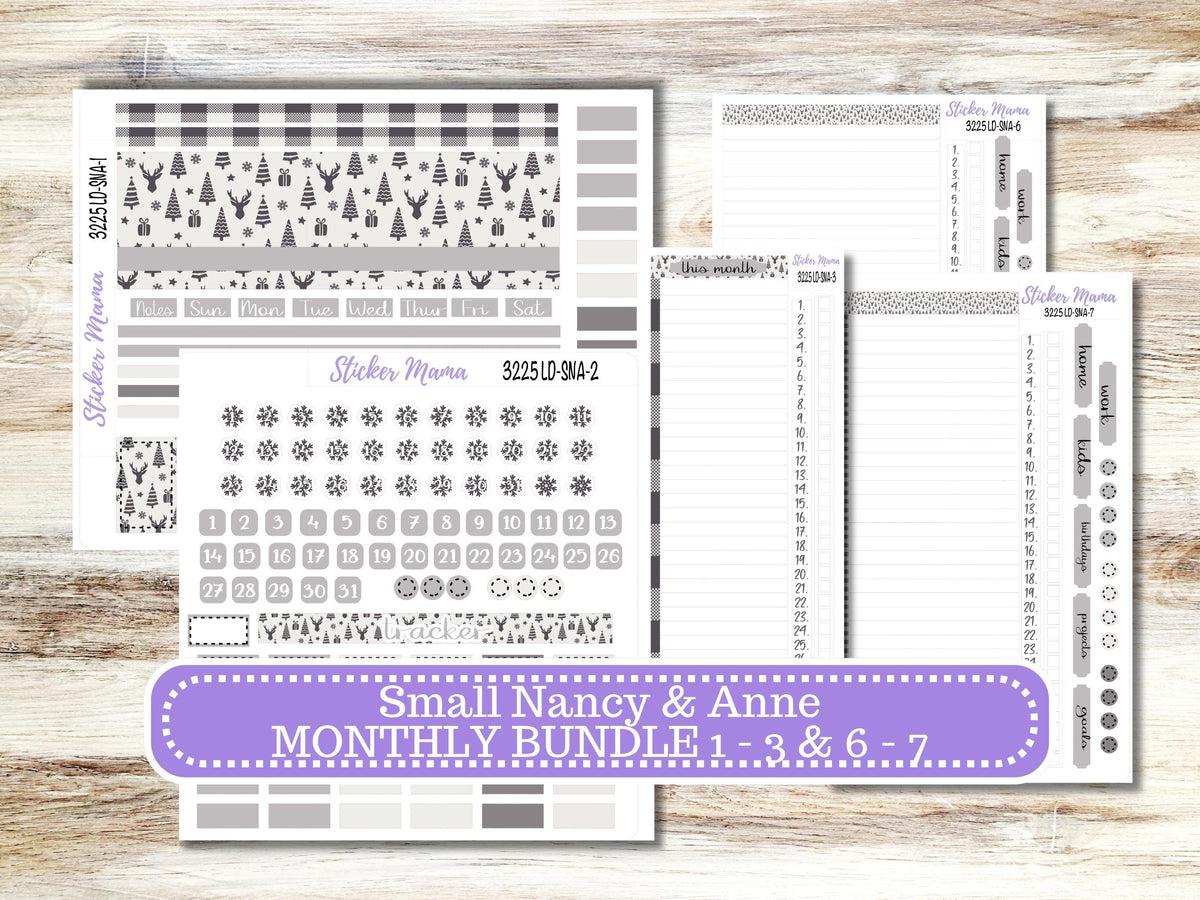 Laurel Denise Small Anne and Nancy Planner Sticker Kit 3225 | Sleek Season | Month of Choice | 9-26
