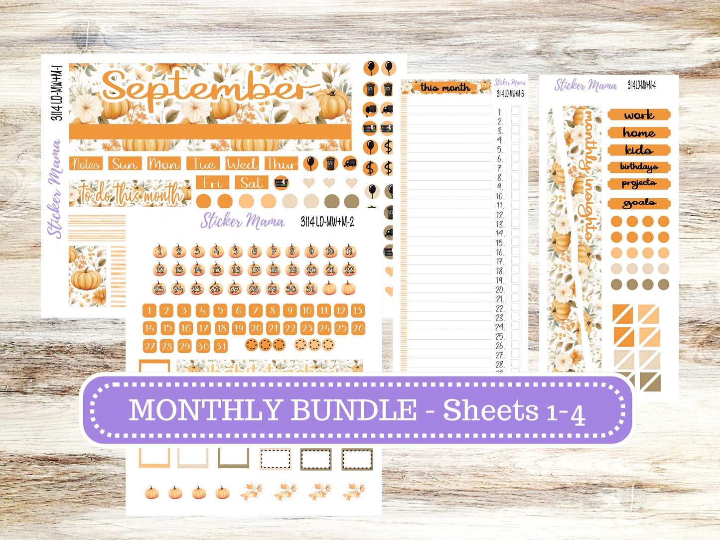 LAUREL DENISE MINI Week + Month Planner Kit #3114 || Laurel Denise September Kit || Laurel Denise Stickers || September June 25