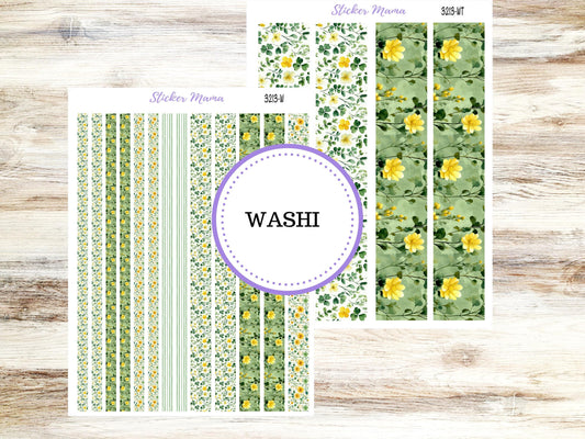 WASHI PLANNER STICKERS || 3213 || Lucky Blossoms || Washi Stickers || March Planner Stickers || Washi for Planners