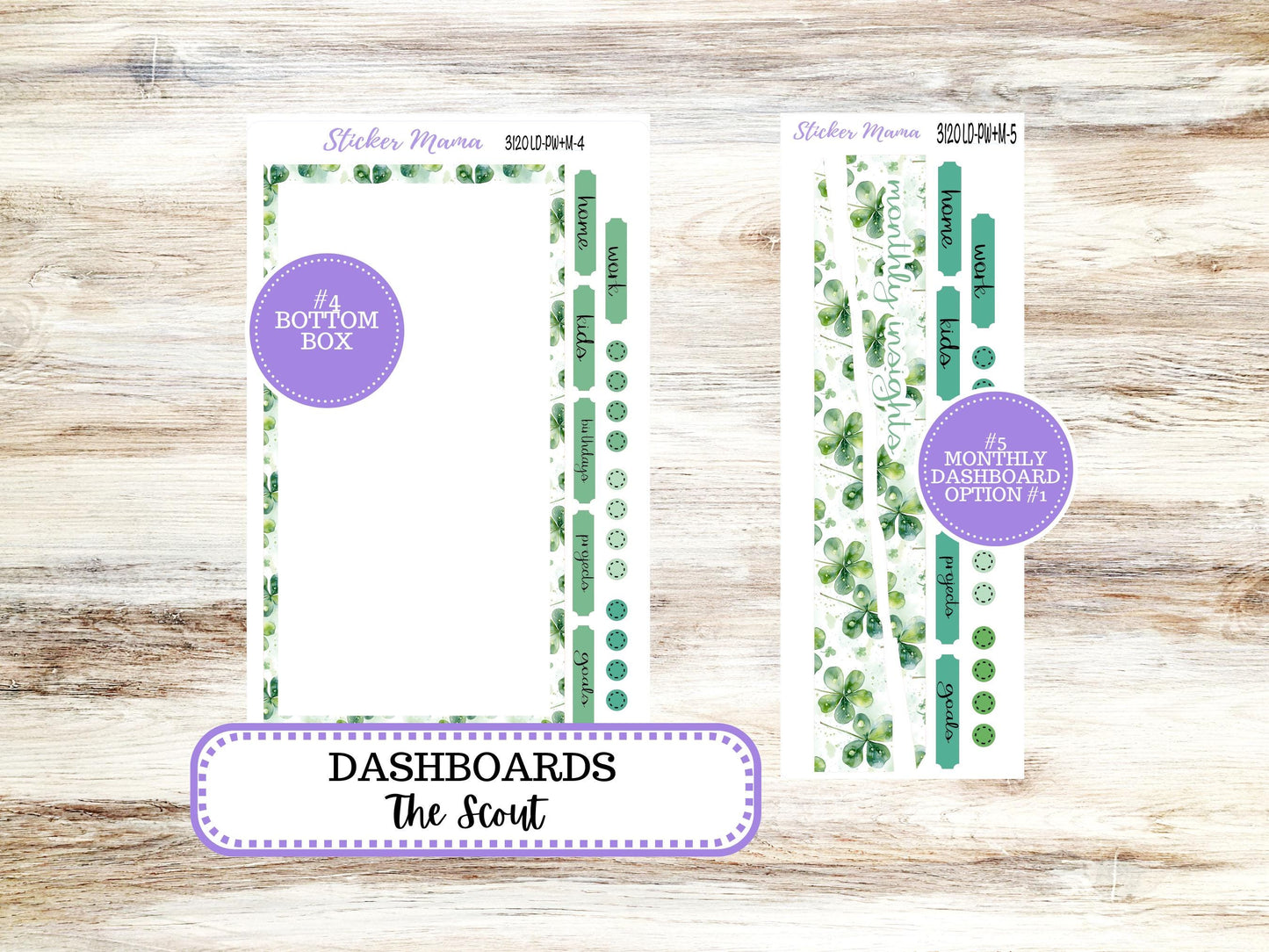 LD Large "The Scout" || PORTRAIT Weekly + Monthly Planner Kit #3120 || March Shamrock Magic || Laurel Denise Kit Portrait  || 11-25