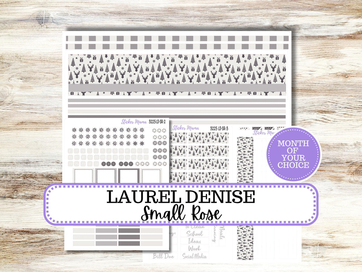 Laurel Denise Small Rose Planner Sticker Kit | 3225 Sleek Season | Choose your own Month | 9-26