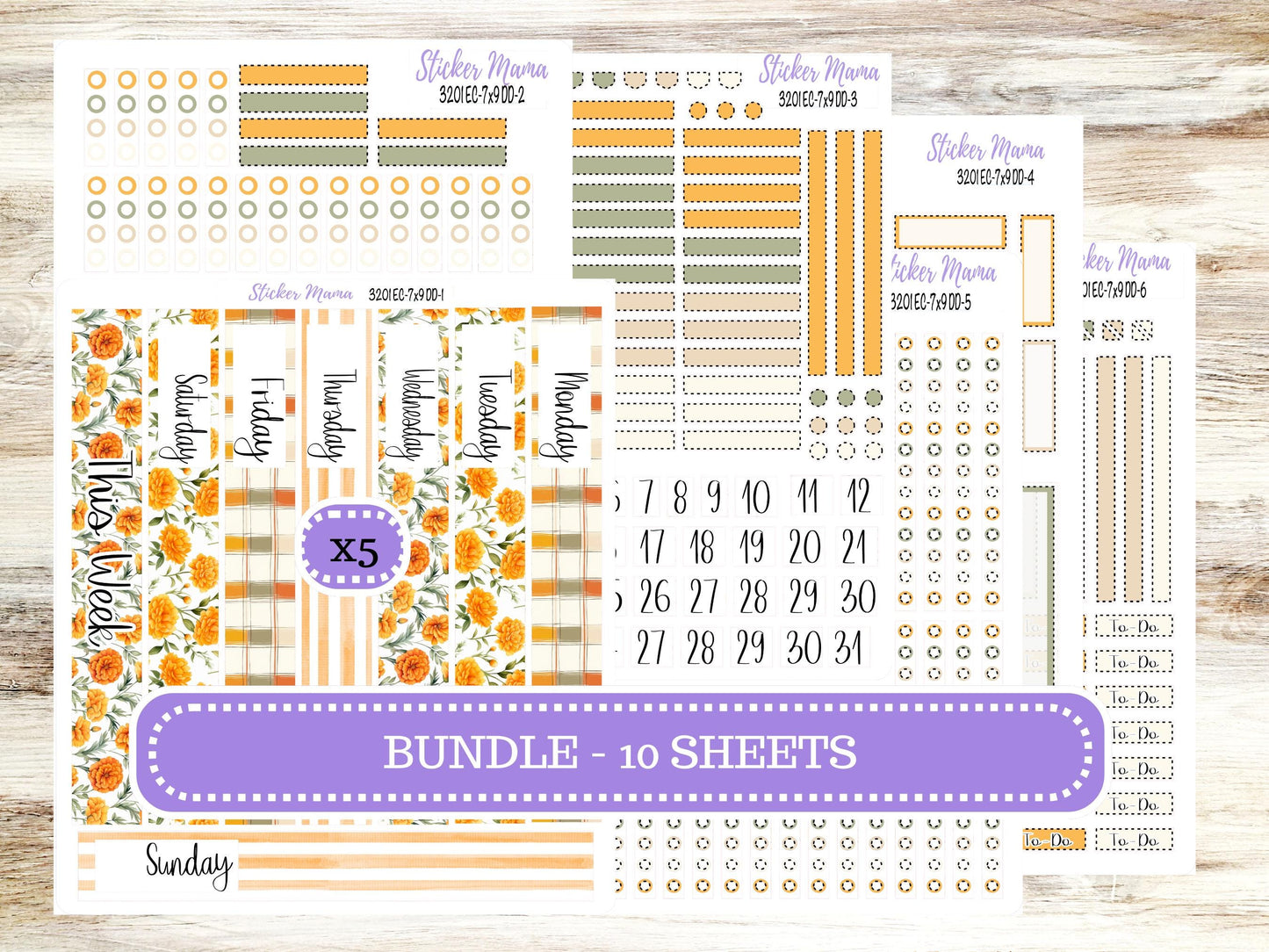 Erin Condren Daily Duo Planner Sticker Kit | 3201 Fall Colors