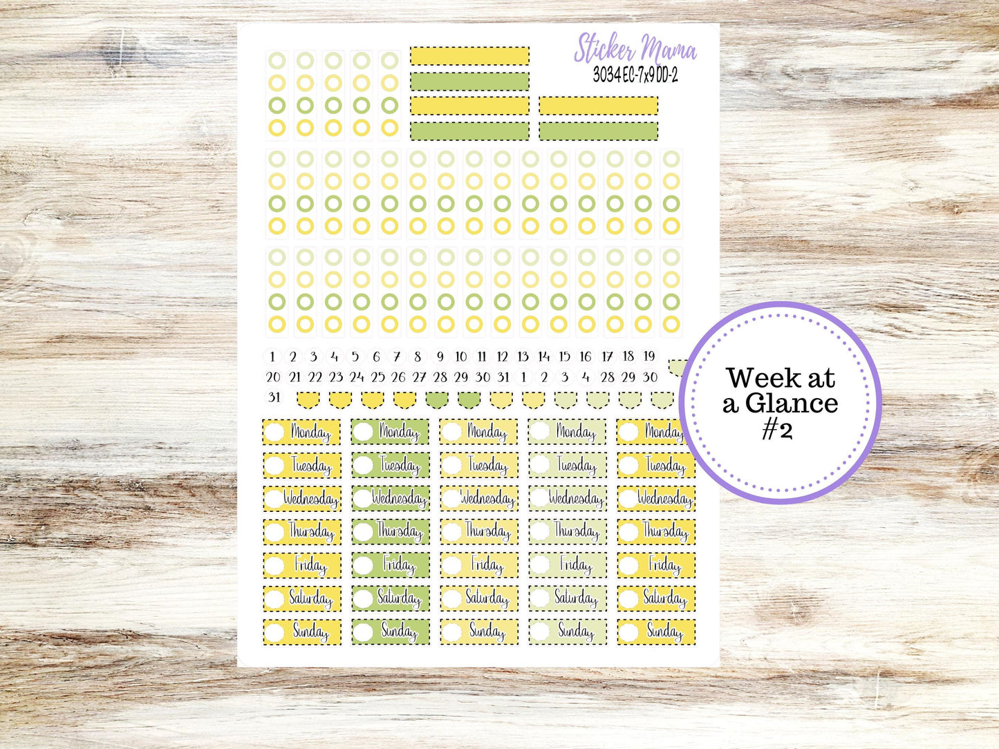 ERIN CONDREN Daily Duo Planner Kit DD-3034 || Fresh Squeeze || Daily Duo Planner Sticker Kit || Erin Condren ||