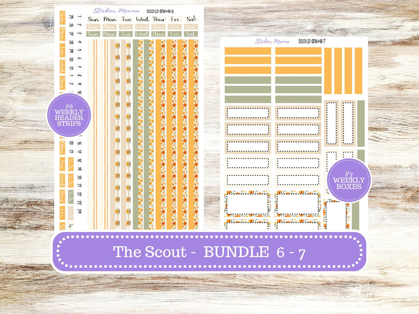 Laurel Denise Small Scout Planner Sticker Kit | Portrait Weekly + Monthly |  Choose Your Month Fall Colors #3201 | 4-26