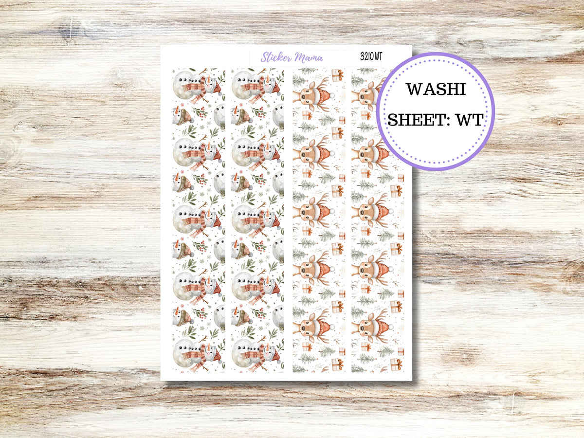 Washi Planner Stickers 3210 | Frosty Friends |
