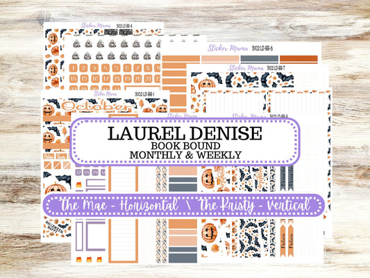 LD BOOK-BOUND Planner Kit #3102 || The Mae || The Kristy || Pumpkin Town ||October Laurel Denise Sticker Kit ||  Aug 25