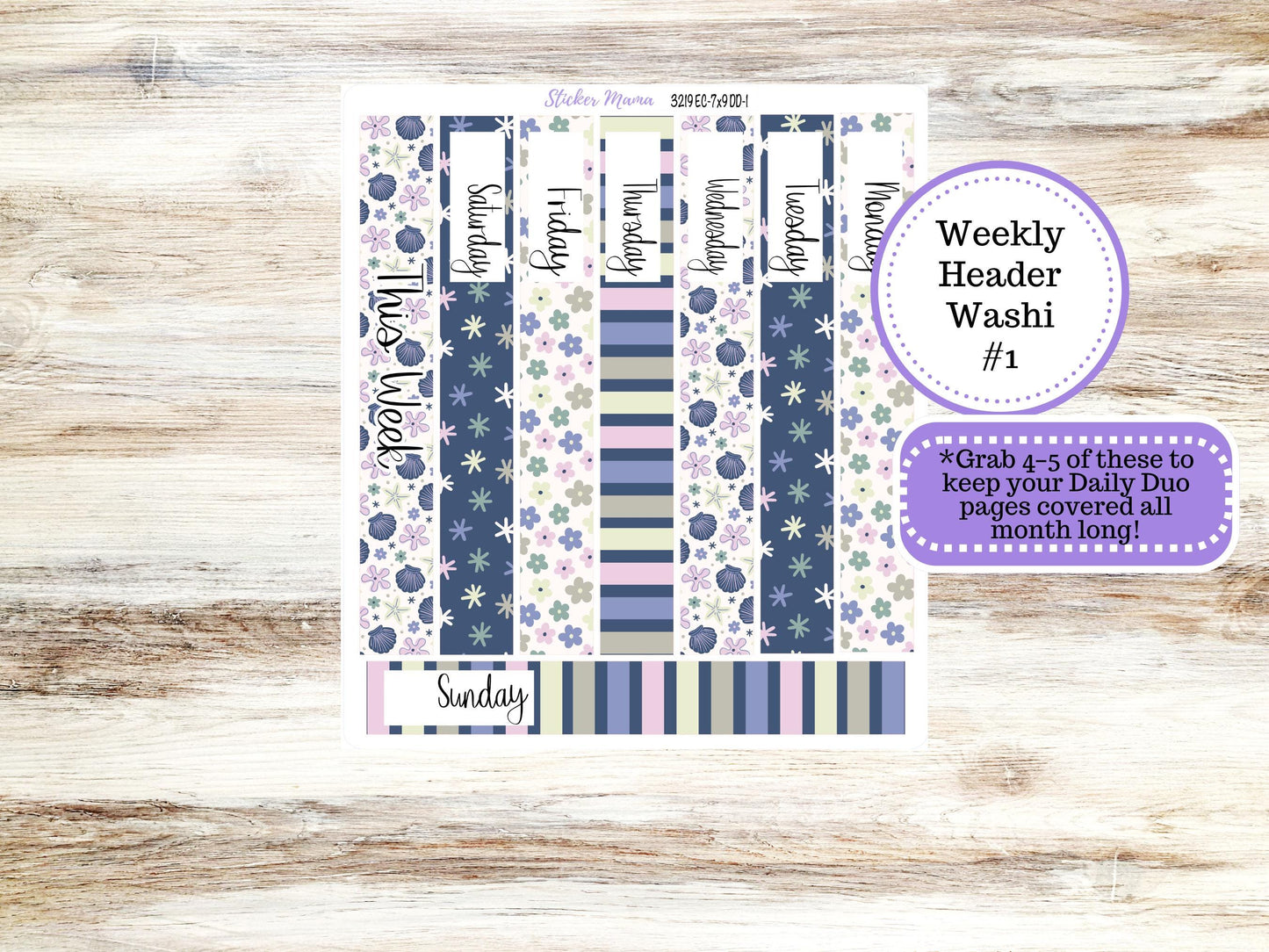 Erin Condren Daily Duo Planner Sticker Kit | 3219 Tropical Trinkets