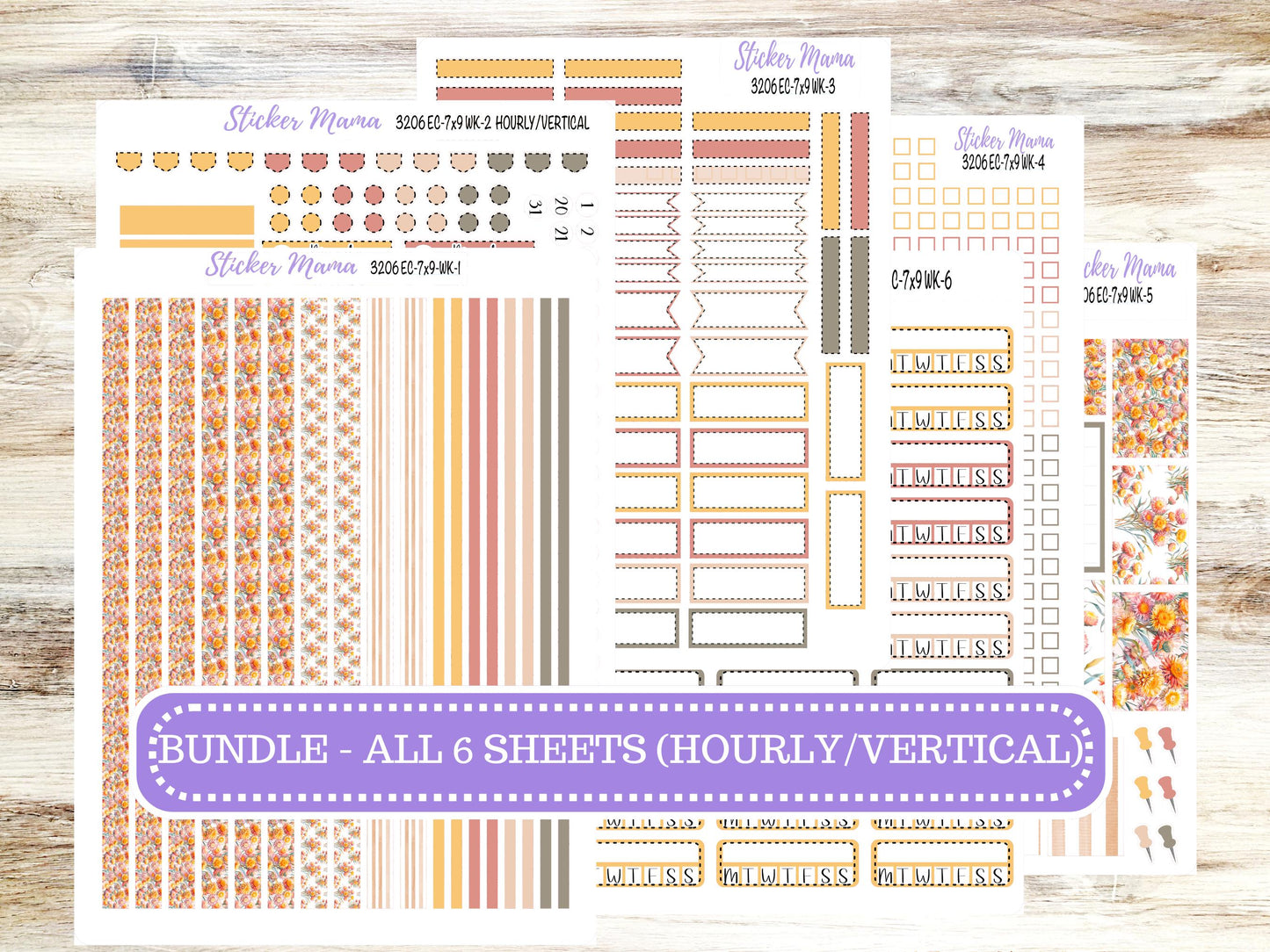 ERIN CONDREN Weekly Planner Kit WK-3206 || September || Weekly Planner Sticker Kit || Erin Condren ||