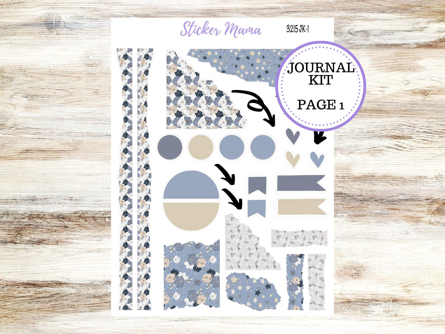 Journal Planner Sticker Kit  | Charming Roses #3215