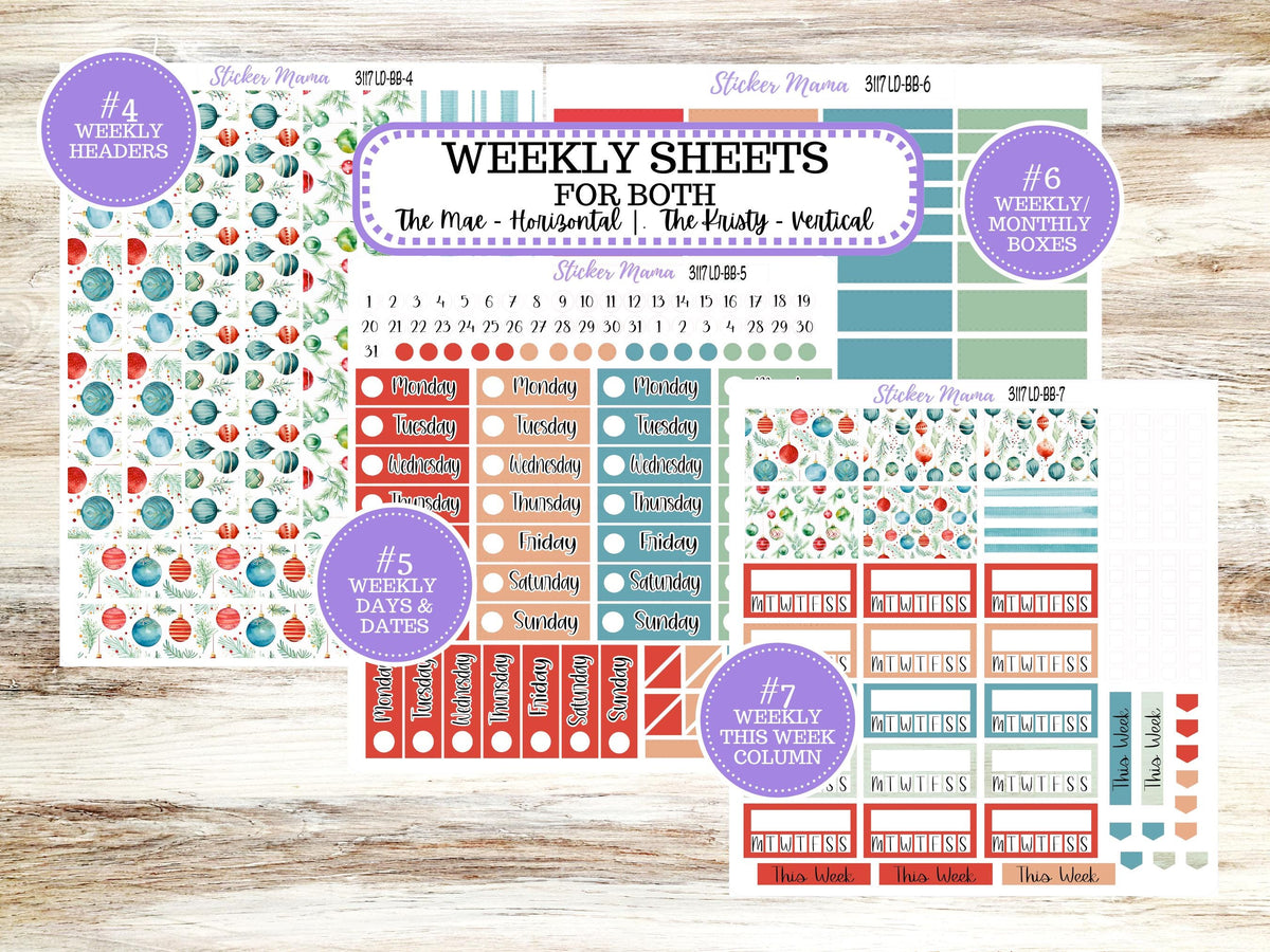 Laurel Denise Mae and Kristy Planner Sticker Kit | Book-Bound | BookBound | #3117 December |  9-25