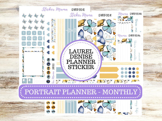 LAUREL DENISE Monthly PORTRAIT || Planner Kit #3112 || Butterfly Bliss || Laurel Denise Kit || Laurel Denise Stickers ||  ld