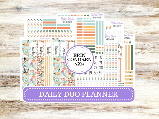ERIN CONDREN Daily Duo Planner Kit DD-3113 || Sky High August  || Daily Duo Planner Sticker Kit || Erin Condren ||