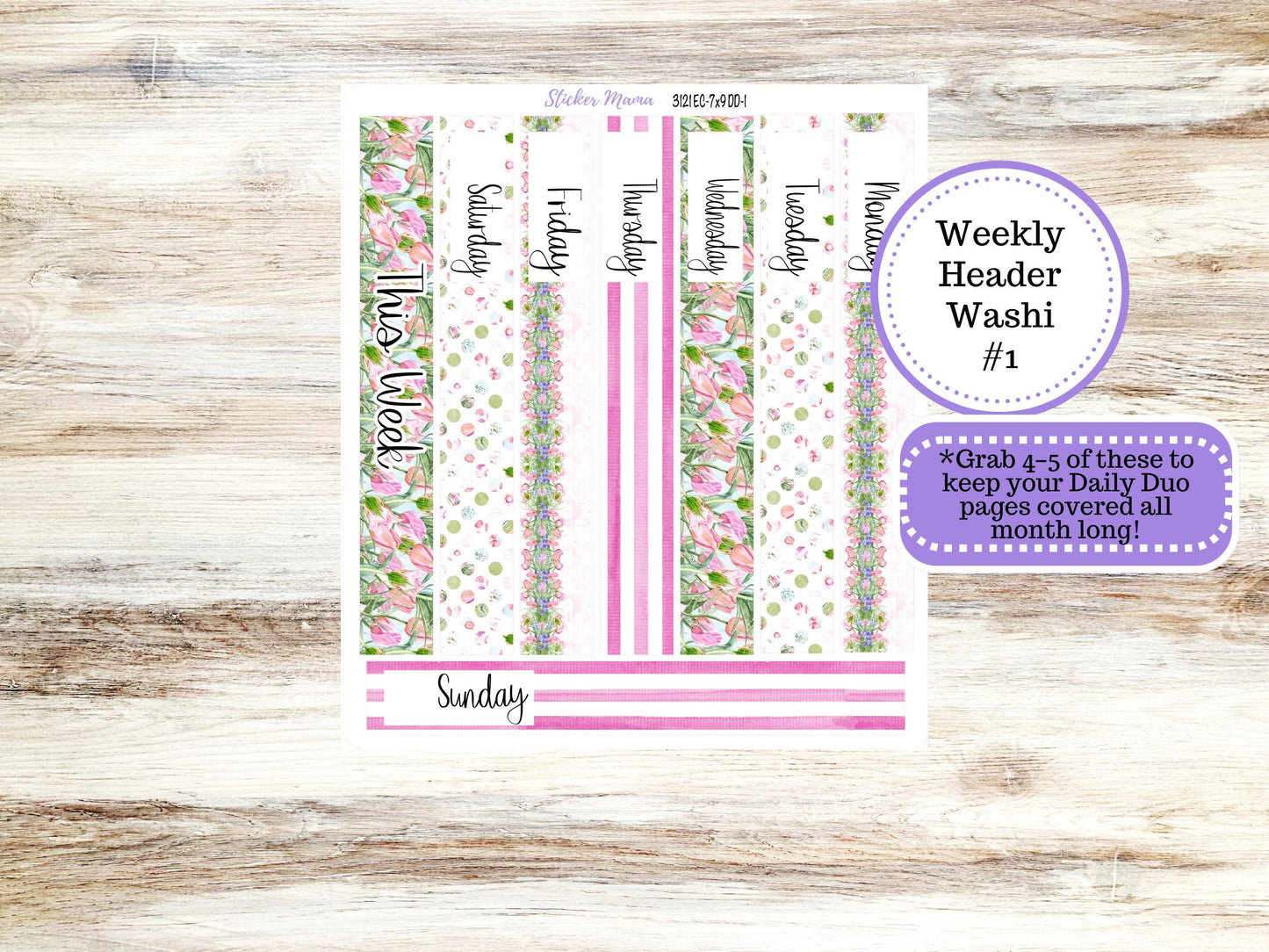 ERIN CONDREN Daily Duo Planner Kit DD-3121 || Easter Petals || Daily Duo Planner Sticker Kit || Erin Condren ||