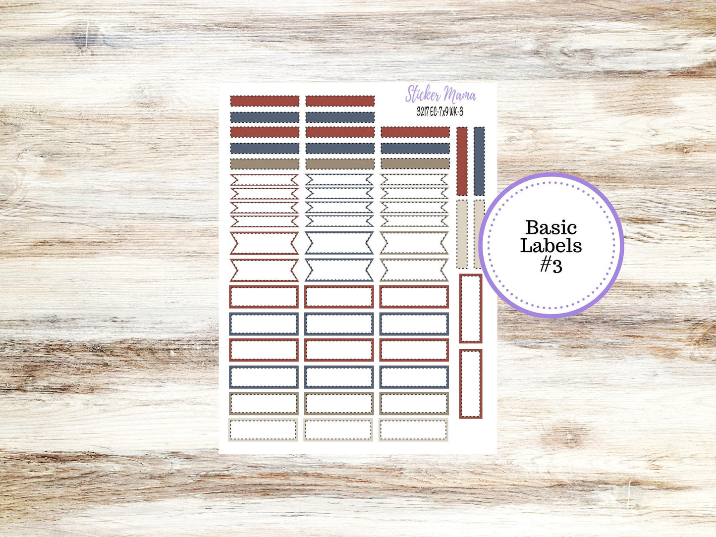 Erin Condren Weekly Planner Kit | Vertical & Hourly Stickers | WK-3217 Old Glory