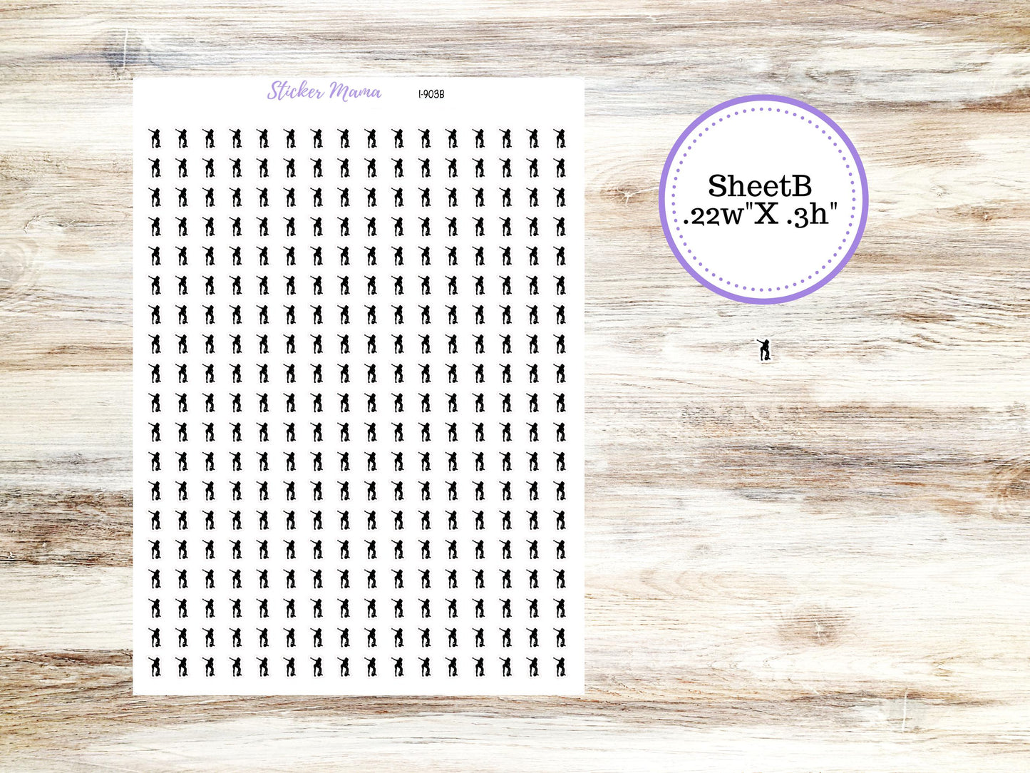 Kettle Bell Planner Stickers I-903 (.3, or .5,) |