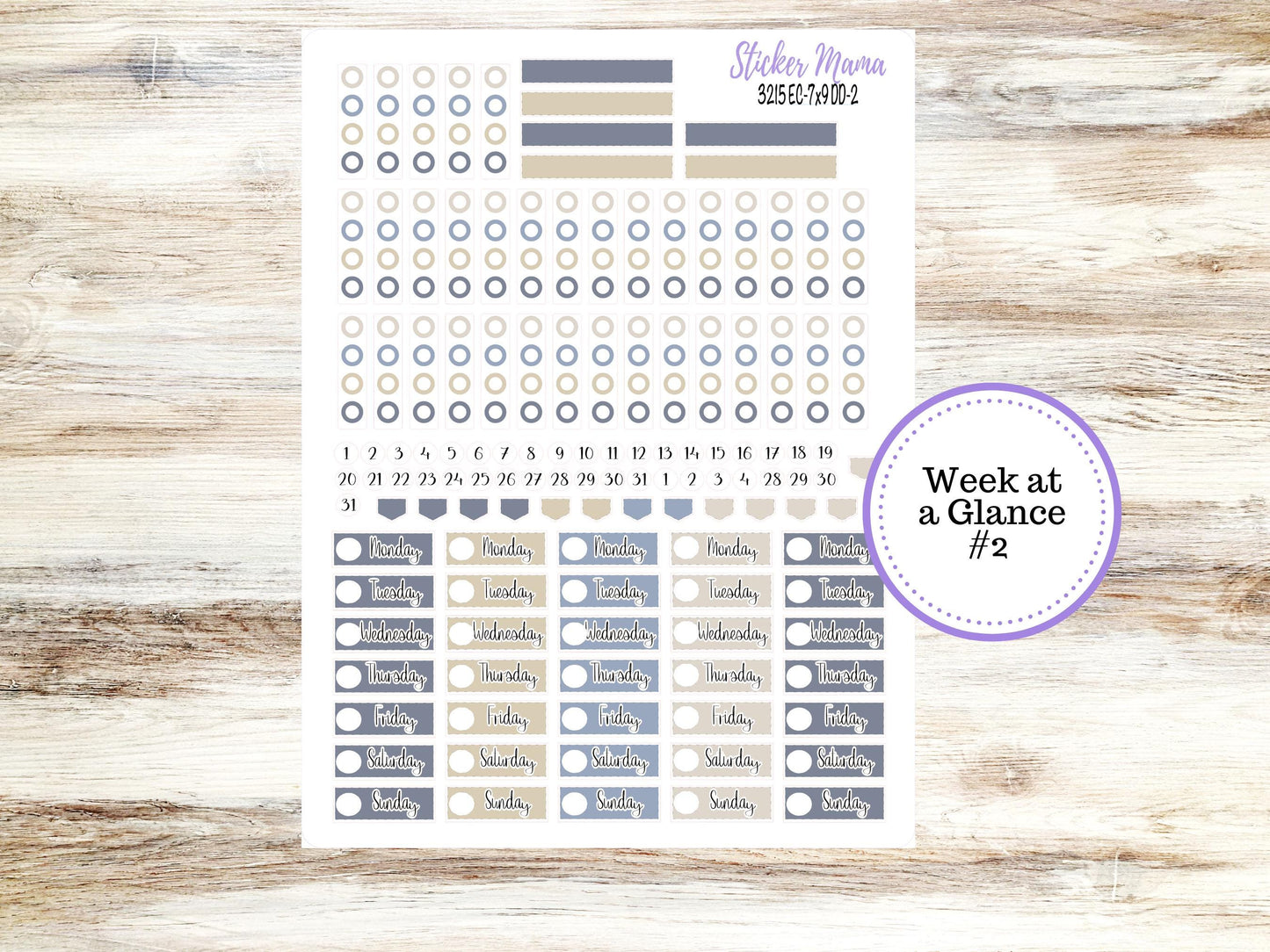 Erin Condren Daily Duo Planner Sticker Kit | DD-3215 Charming Roses