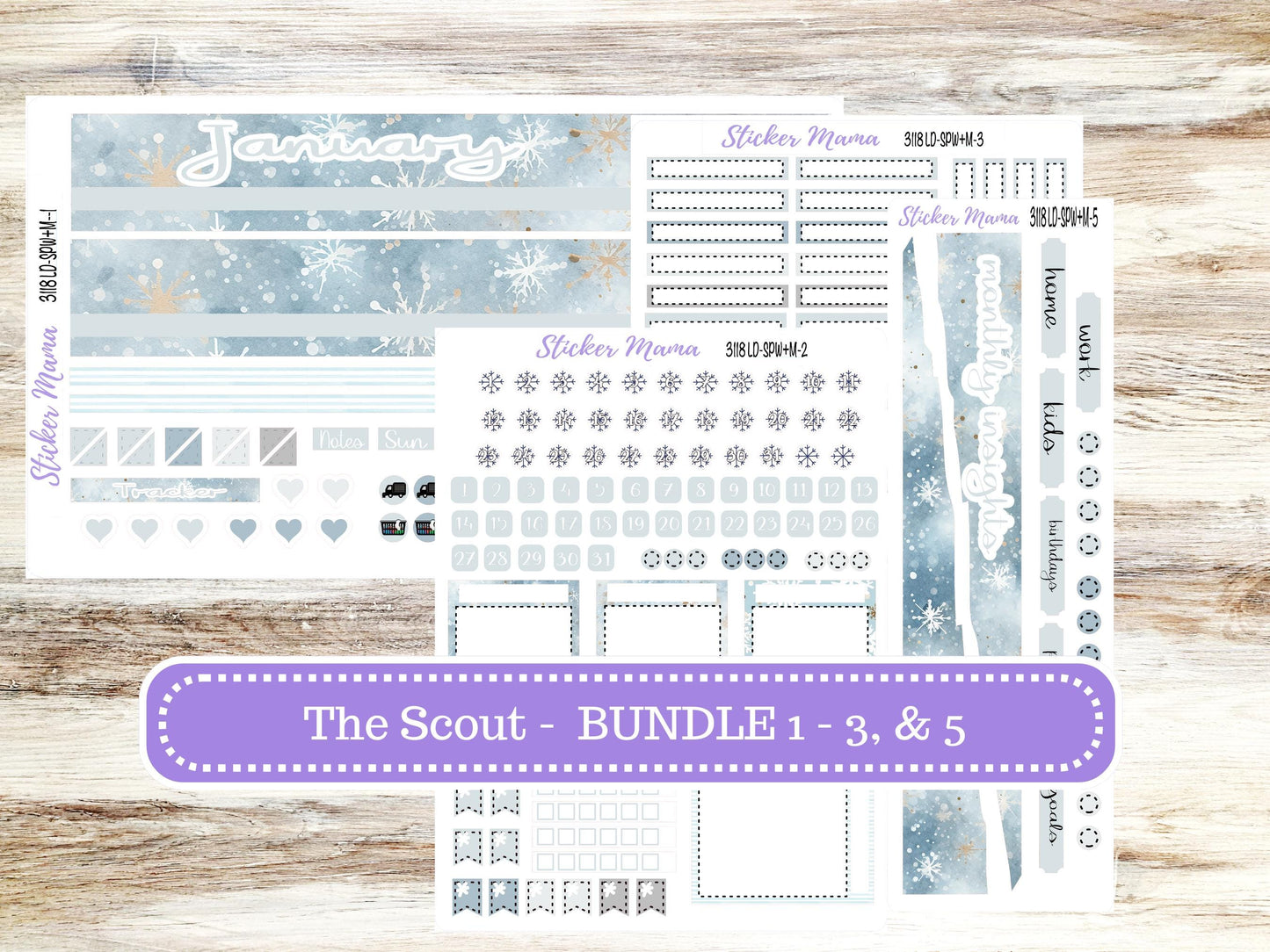 LD Small "The Scout" || PORTRAIT Weekly + Monthly Planner Kit #3118 || || Laurel Denise Kit Portrait || January || 10-25