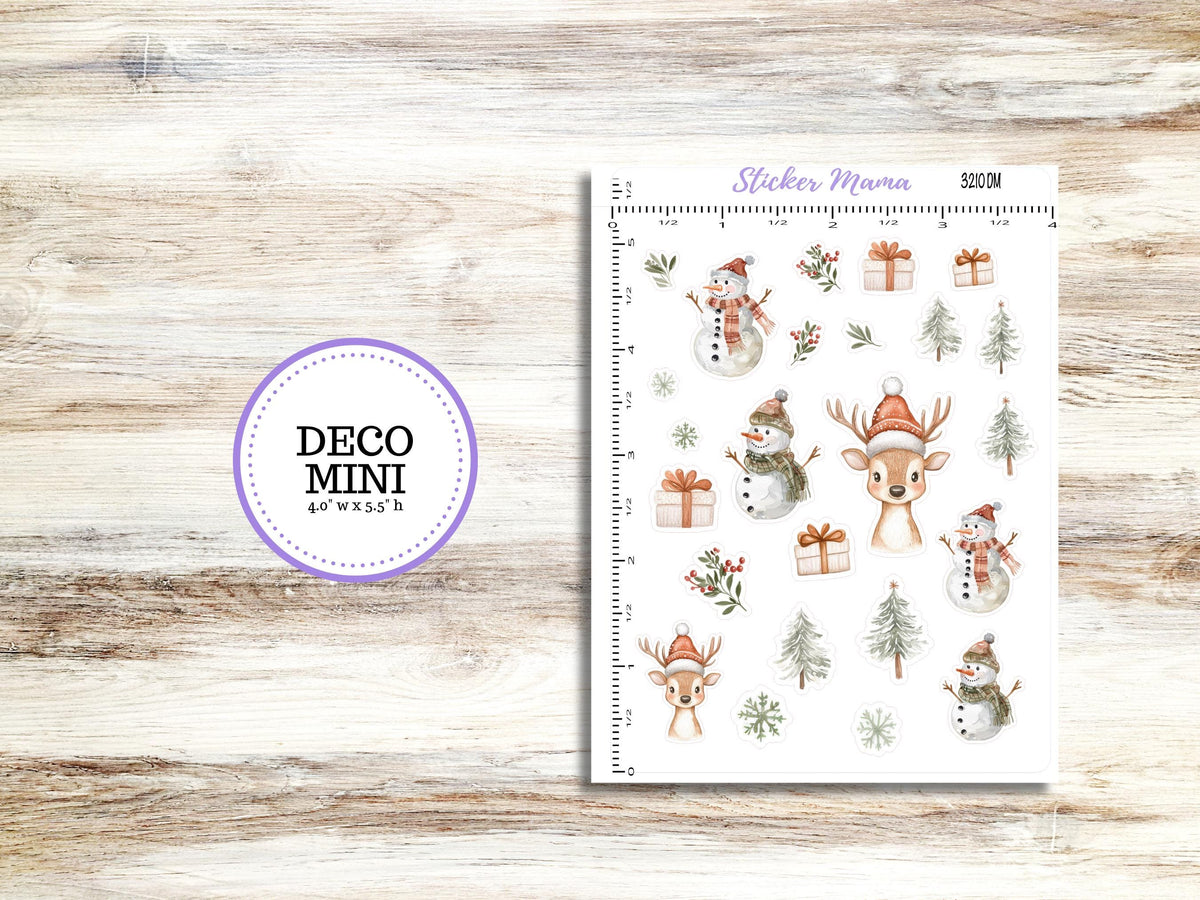 Deco 3210 | Frosty Friends | Planner Stickers | Christmas Stickers