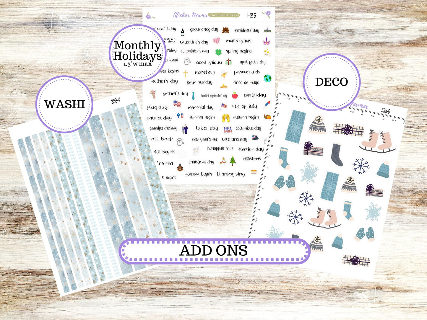 LD BOOK-BOUND Planner Kit #3118 || The Mae || The Kristy || Bookbound || January Laurel Denise Sticker Kit ||  10-25